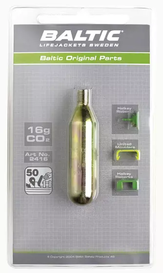 Baltic Co2 Patruuna 16g + Varmistinnastat - MUUT PELASTUSTARVIKKEET - 128-4-2416 - 1