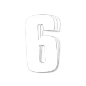 Blackbird Kilpanumerot Valkoinen 3kpl/Srj 16x7,5cm 6 - TARRAT - 381-5048-10-6 - 1