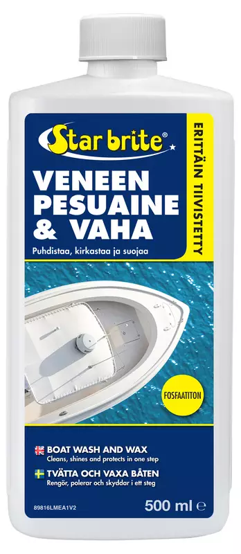 Boat Wash & Wax Pesuainetiiviste+Vaha 500ml - VENEEN PUHDISTUS JA VAHAUS - 136-89816 - 2