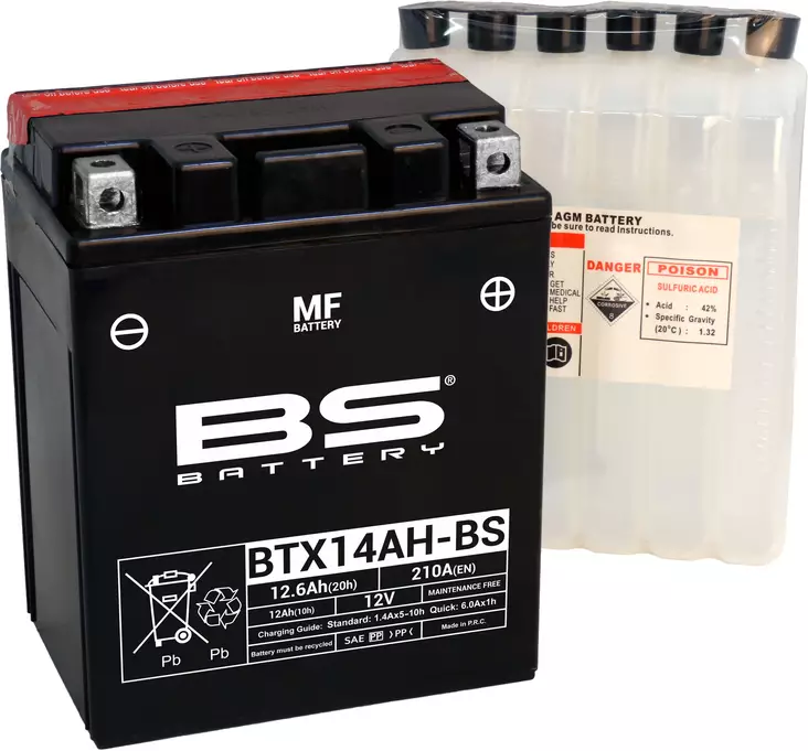 Bs Battery Btx14ah-Bs Mf (Cp) Maintenance Free - AKUT - 140-300606 - 1