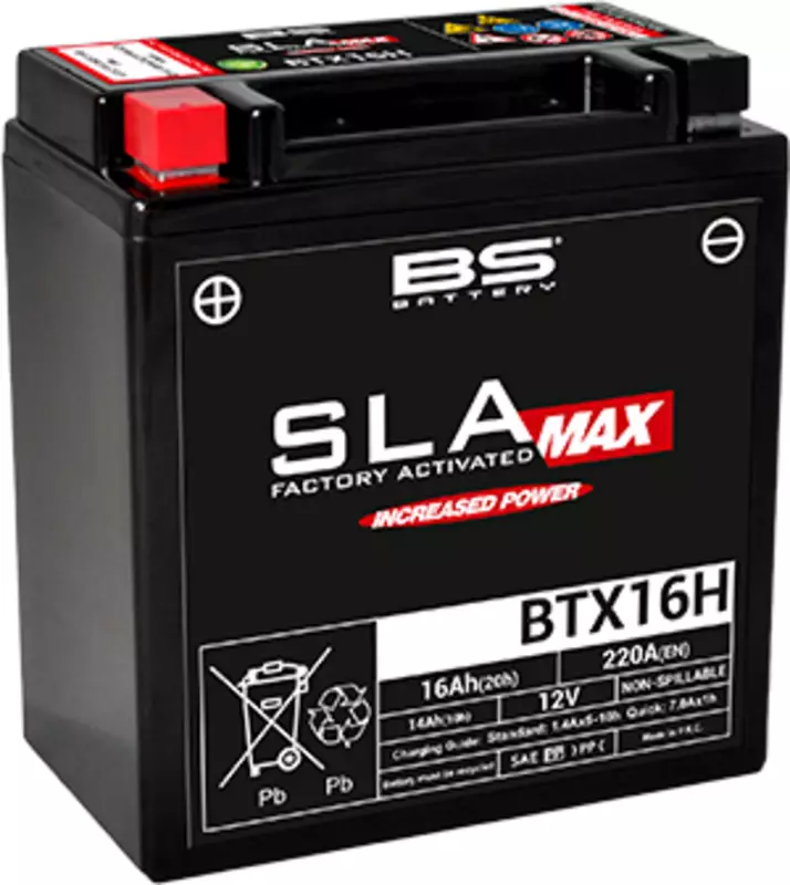 Bs Battery Btx16h (Fa) Sla Max - Sealed & Activated - AKUT - 140-300896 - 1