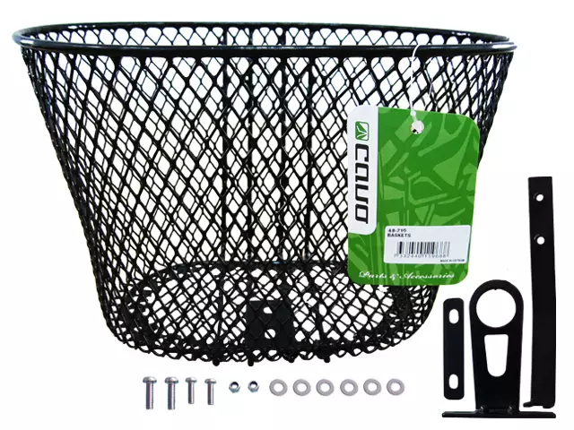 Etukori Lasten Cavo, Teräs 16 ",Kiinteä, Musta - POLKUPYÖRÄN TAVARAKORIT - 48-716 - 1