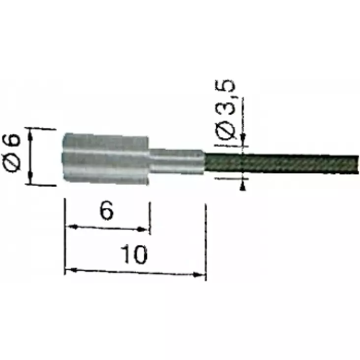 Irtovaijeri Nipalla 2,0 Mm / 2500 Mm - YLEISMALLI VAIJERIT JA OSAT - 40-046 - 1