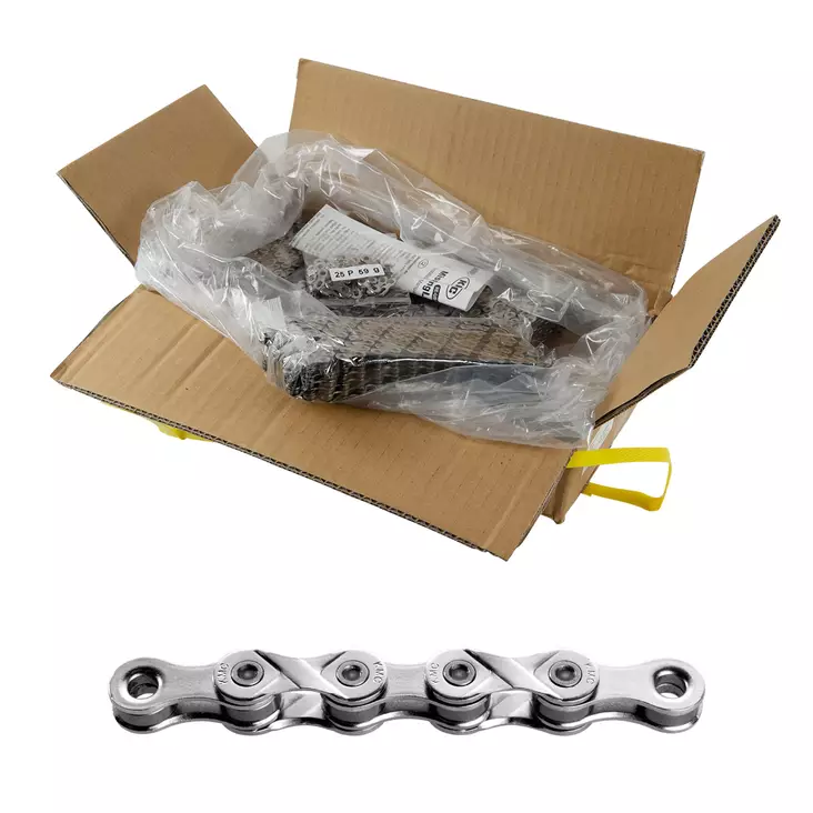 KETJU 6/7/8-V KMC X8 SILVER/GREY, 1/2 X 3/32", 25 KPL/LTK - KETJUT 6/7/8-VAIHTEISIIN POLKUPYÖRIIN - WPX8NG116 - 1