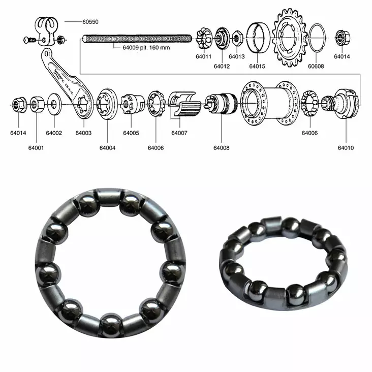 Shimano 1-V (Cb-E110), Kuularengas C - Kuulakehät - 64006 - 1