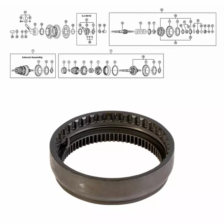 Shimano Nexus 7-V (Sg-7c25), Hammasrengas Täyd. 1 - TAKANAVAN OSAT - 64266 - 1