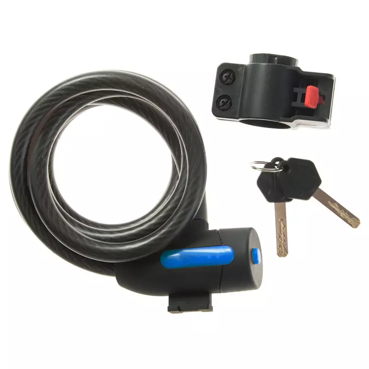 Spiraalilukko cavo, 12/180cm, musta - POLKUPYÖRÄN LUKOT JA OSAT - 45-106 - 1