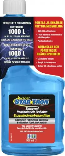 Startron Bensiinin Lisäaine 500ml Riitoisuus 1000 L - POLTTOAINEEN LISÄAINEET - 136-93016 - 1