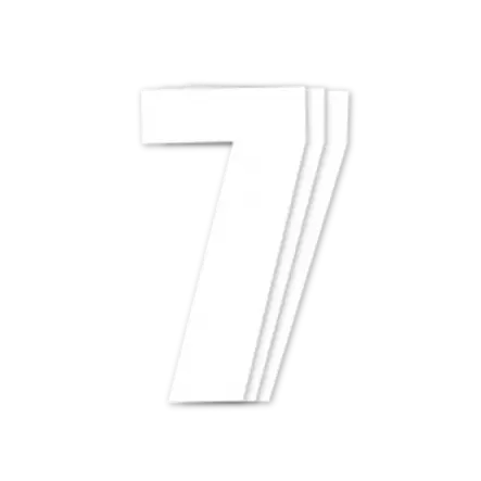 Blackbird Kilpanumerot Valkoinen 3kpl/Srj 16x7,5cm 7 - TARRAT - 381-5048-10-7 - 2