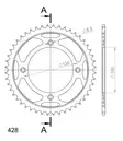 Supersprox Teräs Takaratas Su Rm80/85 / Ya Yz80/85 Musta 47 - CROSSIN TAKARATTAAT - 27-2-998-47 - 2