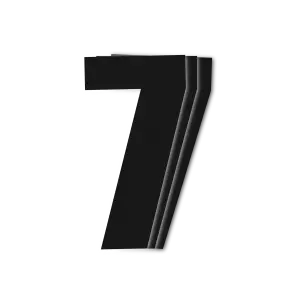 Blackbird Kilpanumerot Musta 3kpl/Srj 16x7,5cm 7 - TARRAT - 381-5048-20-7 - 1