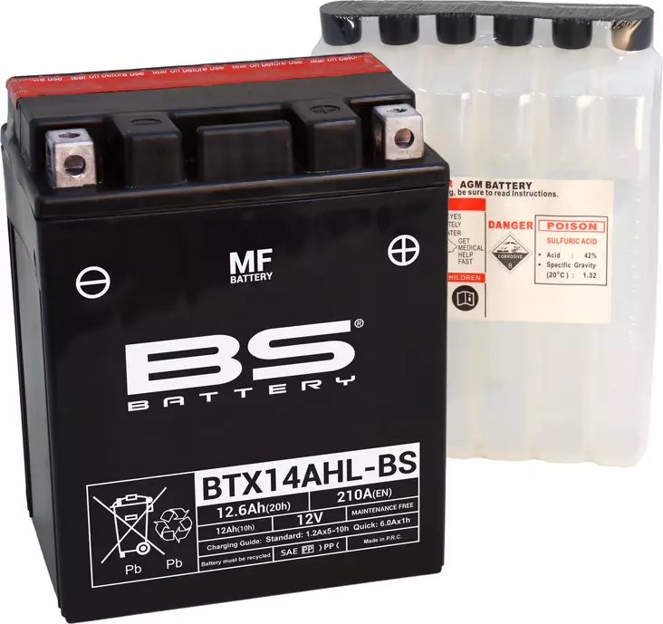 Bs Battery Btx14ahl-Bs Mf (Cp) Maintenance Free - AKUT - 140-300607 - 1