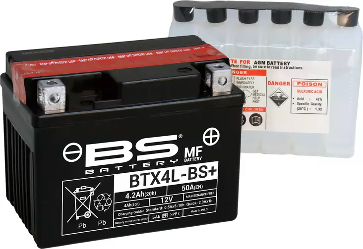 Bs Battery Btx4l-Bs+ Mf (Cp) Maintenance Free - AKUT - 140-300617 - 1