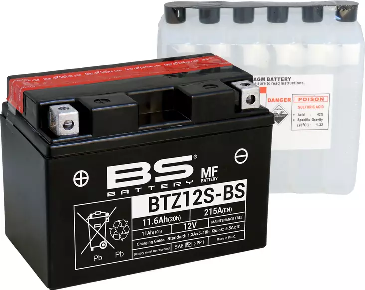 Bs Battery Btz12s-Bs Mf (Cp) Maintenance Free - AKUT - 140-300697 - 1