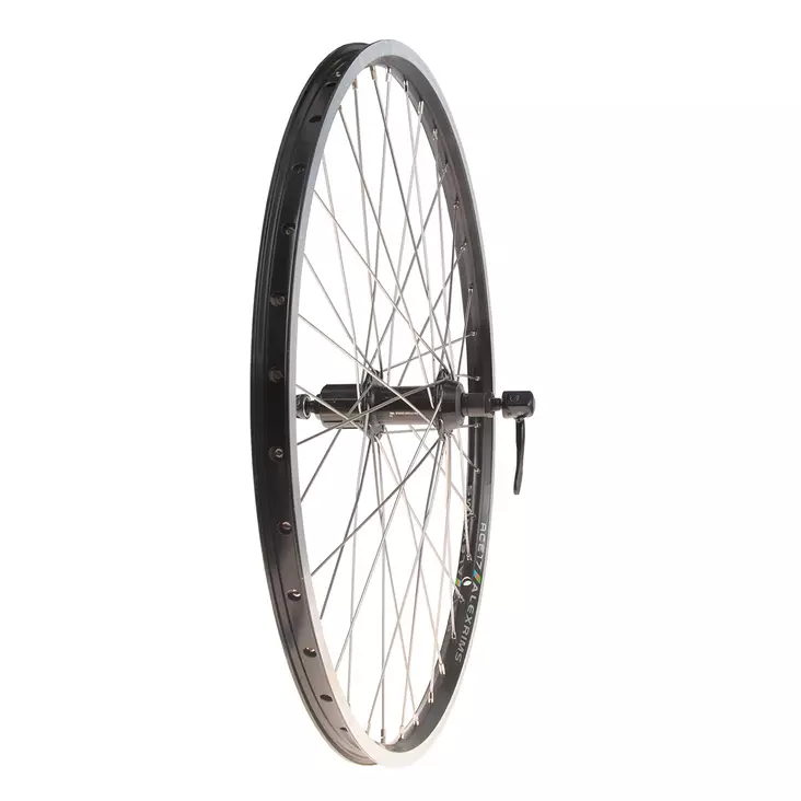 TAKAPYÖRÄ 24" 18-507 SHIMANO 7V, KASETTI, PIKALUKITUS, ALEX ACE 17 MUSTA - Takapyörät - 59107 - 1