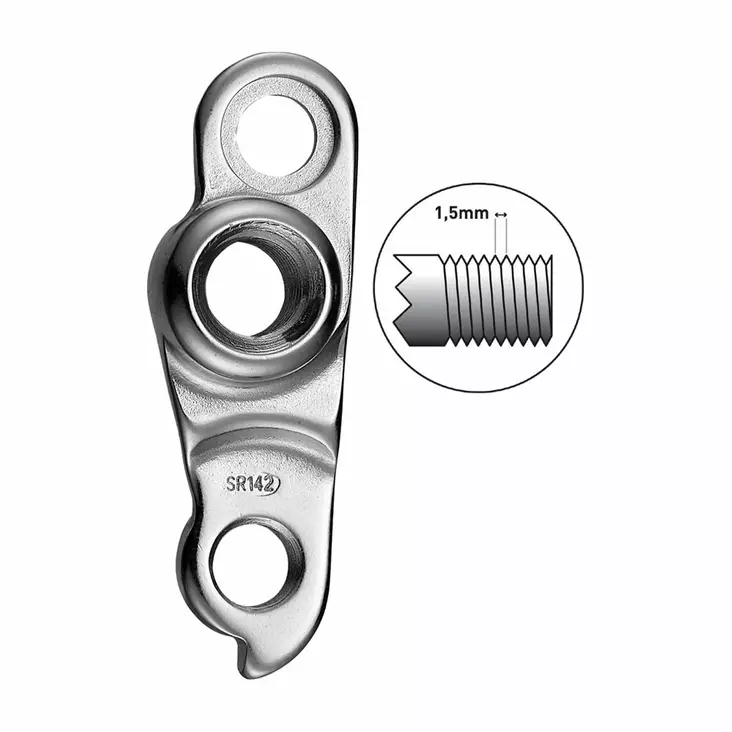 Takavaihtajan Korvake Marwi, Gh-187, 12mm Läpiakselille, Kierre 1.5. - VAIHTAJAN KORVAKKEET - GH-187 - 1