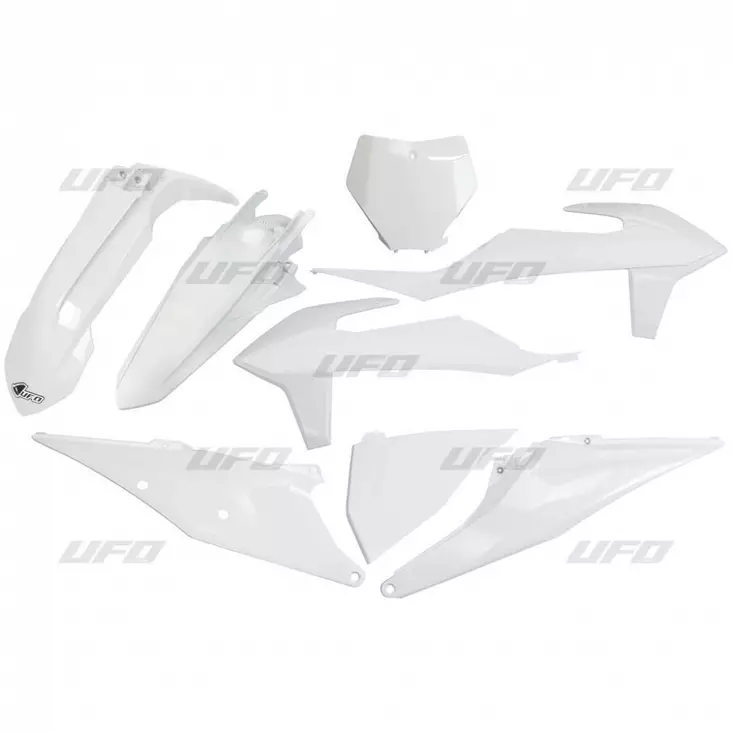 UFO MUOVISARJA 5-OSAINEN VALKOINEN 047 KTM SX/SXF125-450 19- - CROSSIN TÄYDELLISET MUOVISARJAT - 650-K522-047 - 1
