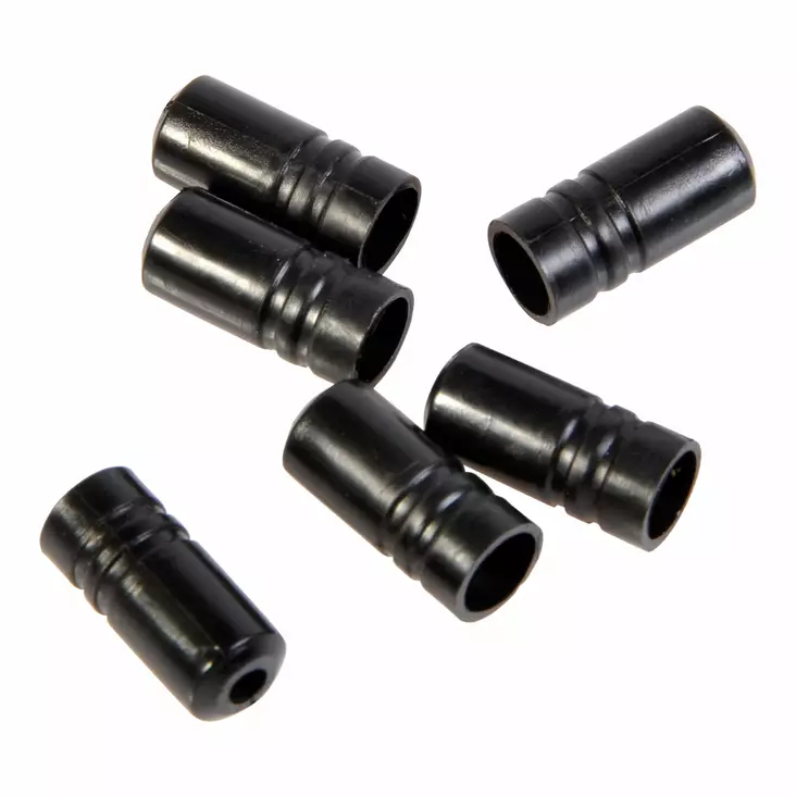 Vaijerinkuoren Pääteholkki Alumiini Alligator, 4,3Mm Musta, 100Kpl - POLKUPYÖRÄN VAIJERIT - 62597 - 1