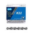 KETJU 11-V KMC X11 GREY , 1/2 X 11/128", 118L - KETJUT 11-VAIHTEISIIN POLKUPYÖRIIN - BX11GG118 - 1