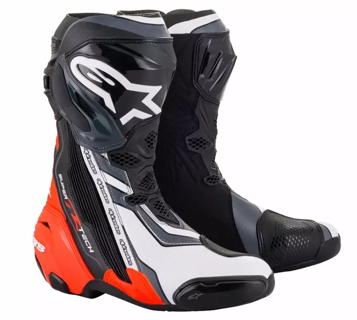 Alpinestars Ajosaapas Supertech R v2 Musta/Fluo Punainen/Valkoinen 39 - MP AJOSAAPPAAT - AF0001878 - 1