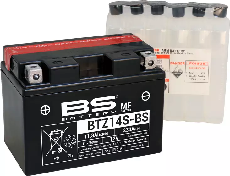 Bs Battery Btz14s-Bs Mf (Cp) Maintenance Free - AKUT - 140-300698 - 1