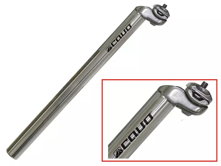 Istuinkannatin Cavo Mtb, 29,8X400, Kisko, Alumiini, Hopea - POLKUPYÖRÄN ISTUINKANNATTIMET - 42-6298 - 1