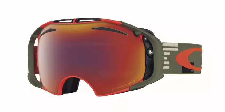 OAKLEY AIRBRAKE GOGGLES DISRUPTIVE OLIVE ORANGE LENS PRIZM TORCH IRIDIUM & H - Aurinkolasit ja Ajolasit - 670-7037-28 - 1