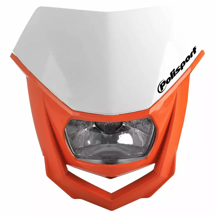 Polisport Halo Headlight White/Orange - CROSSIN VALOMASKIT - 170-8657400038 - 1
