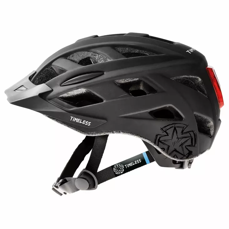 Polkupyöräkypärä Timeless Fox, Musta-Harmaa M, 54-59, Valolla Ja Säätöpannalla - PYÖRÄILYKYPÄRÄT - 68708 - 1