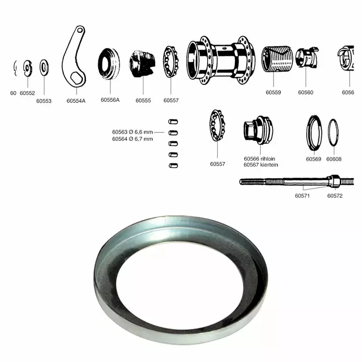 Favorit 1-V, Pölysuoja Oikea - TAKANAVAN OSAT - 60569 - 1
