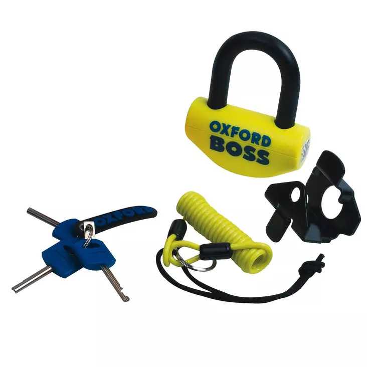 Oxford The Boss Yellow Jarrulevylukko 12.7mm/41mm/51mm - KETJU JA LEVY LUKOT - 491-10039 - 1