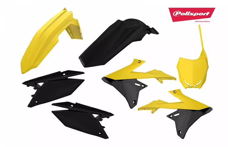 Polisport Kit Suzuki Rmz450(18->) Rmz250(19->) Yellow/Black - CROSSIN TÄYDELLISET MUOVISARJAT - 178-90839 - 1