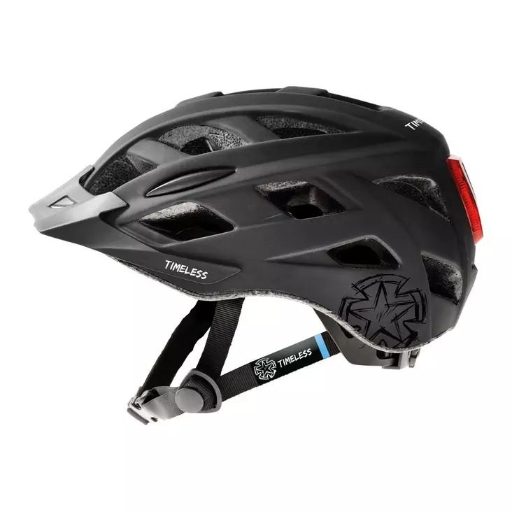 Polkupyöräkypärä Timeless Fox, Musta-Harmaa L, 58-61, Valolla Ja Säätöpannalla - PYÖRÄILYKYPÄRÄT - 68709 - 1