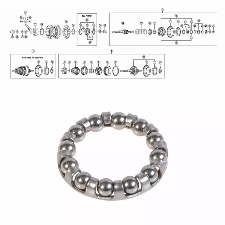 Shimano Nexus 7-V (Sg-7c25), Kuularengas F - Kuulakehät - 64209 - 1