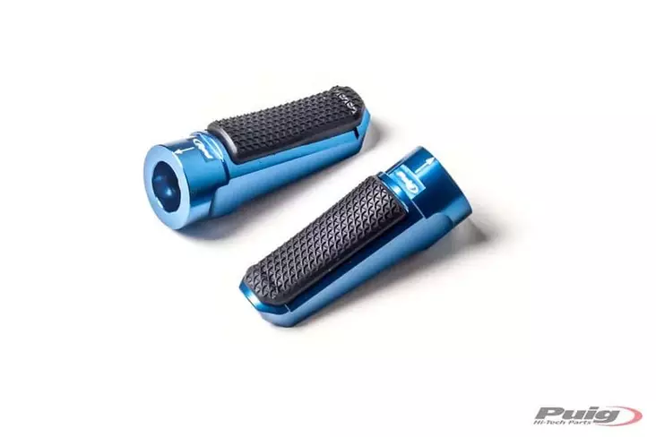 Puig Footpegs Racing+Rubber Rig/Left C/Blue - JALKATAPIT - 33-7318A - 1