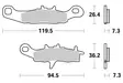 * Sbs Jarrupalat Racing Sintered - CROSSIN JARRUPALAT - 23-726RSI - 1