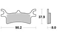 * Sbs Jarrupalat Sintered Offroad - CROSSIN JARRUPALAT - 23-787SI - 1