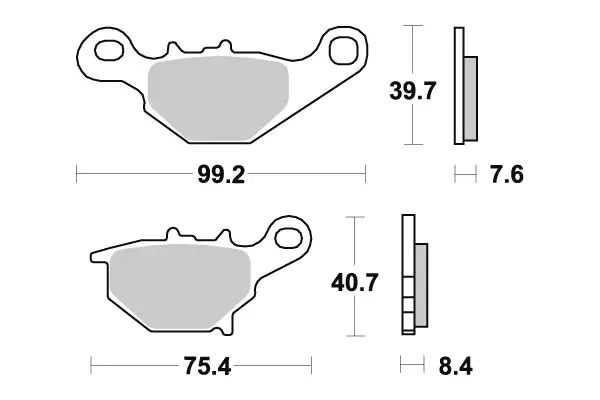 * Sbs Jarrupalat Sintered Offroad - CROSSIN JARRUPALAT - 23-820SI - 1