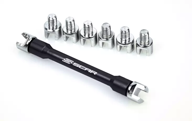 Scar Spoke Wrench Kit - Contains 5,4mm / 5,6mm / 5,8mm / 6mm / 6,2mm / 6,4mm / 6 - TYÖKALUT - 430-SSWK - 1