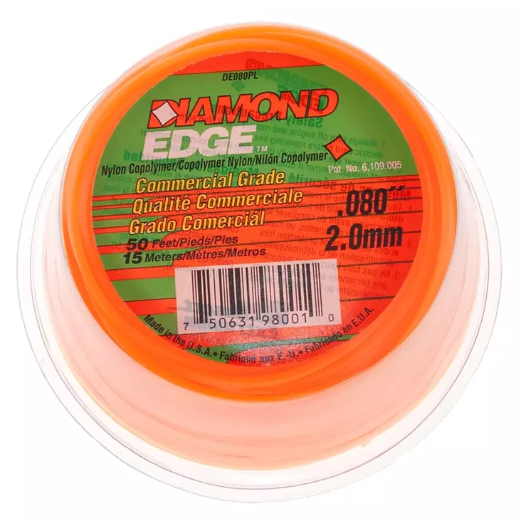 Rotary trimmerin siima, diamond edge, neliö, ø 2,0mm x 15m - TRIMMERIN SIIMAT - 446-DE080PL - 1