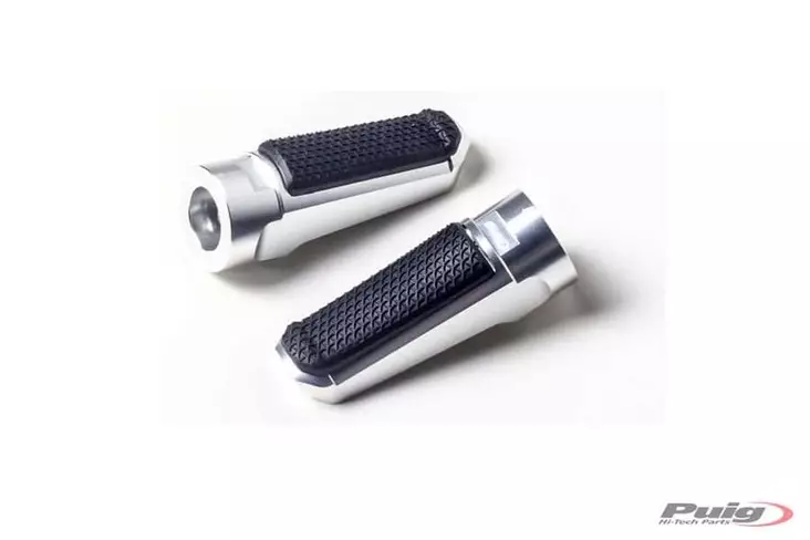 Puig Footpegs Racing+Rubber Rig/Left C/Silver - JALKATAPIT - 33-7318P - 1