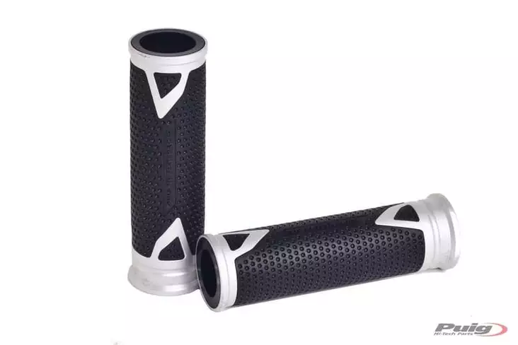 Puig Grips By Pair Puig Hi-Tech Radical Alu 123mm C/Sil - CROSSIN TUPIT - 33-8191P - 1