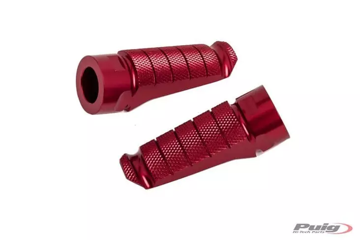 Puig Pair Footrests Hi-Tech Pilot Right/Left C/Red - JALKATAPIT - 33-6301R - 1