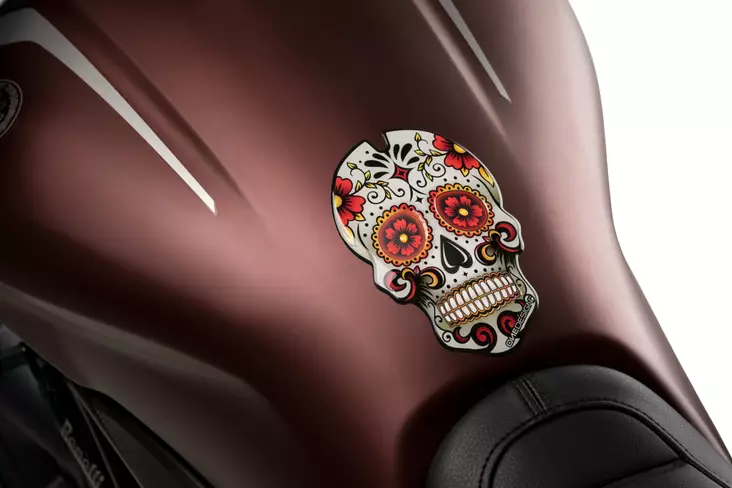 Puig Tank Pad Skull C/Red - MP TANKINSUOJAT - 33-3673R - 1