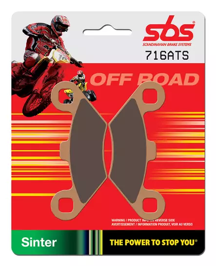 Sbs Jarrupalat Sintered Atv - MÖNKIJÄN JARRUPALAT - 23-716ATS - 1