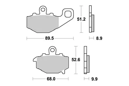Sbs Jarrupalat Sintered Taakse - MÖNKIJÄN OSAT - 23-687LS - 2