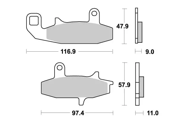 Sbs Jarrupalat Sintered - MÖNKIJÄN OSAT - 23-626HS - 1