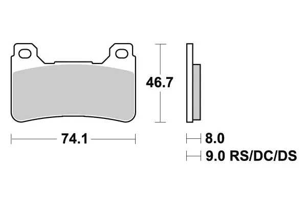Sbs Jarrupalat Sintered - MÖNKIJÄN OSAT - 23-809HS - 1