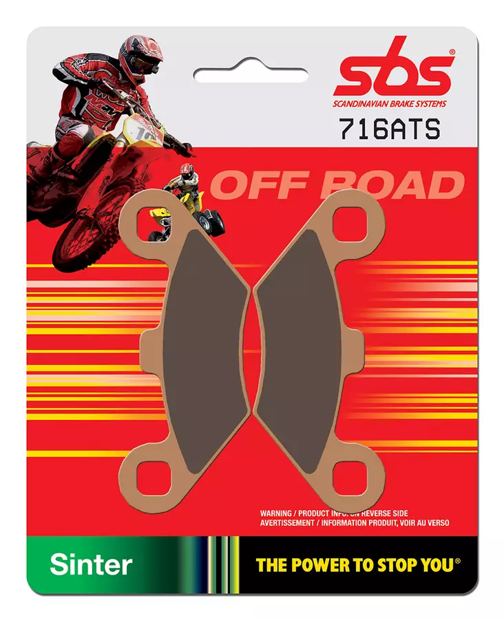 Sbs Jarrupalat Sintered Atv - MÖNKIJÄN JARRUPALAT - 23-716ATS - 1
