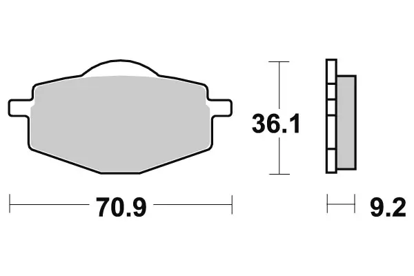 Sbs Jarrupalat Sintered Taakse - MÖNKIJÄN OSAT - 23-575LS - 1